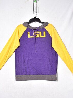 LSU Tigers 5th & Ocean Hoodie Yellow & Purple Size Large